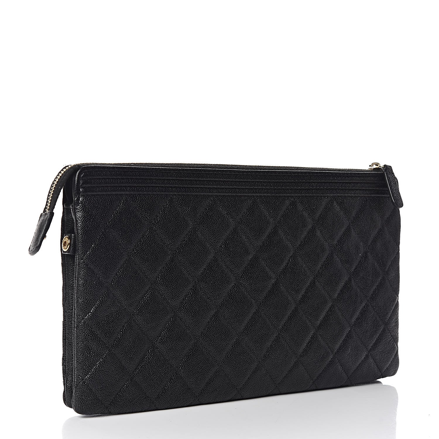 Chanel Caviar Quilted Small Zipped Boy Pouch Black 3 of 11