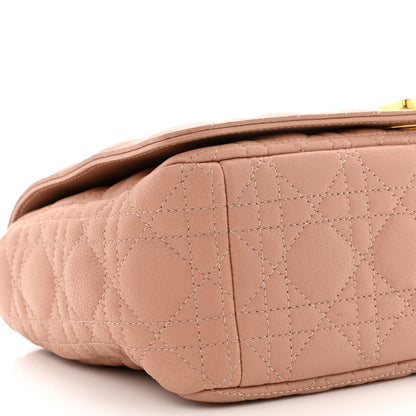 Christian Dior Grained Calfskin Cannage Large Caro Bag Rose De Vents 9 of 10