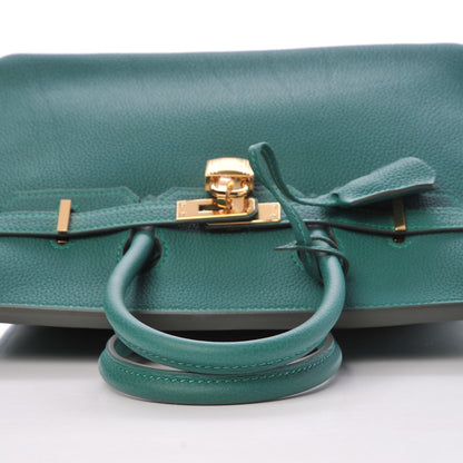 Hermes Togo Birkin 25 Malachite 33 of 35