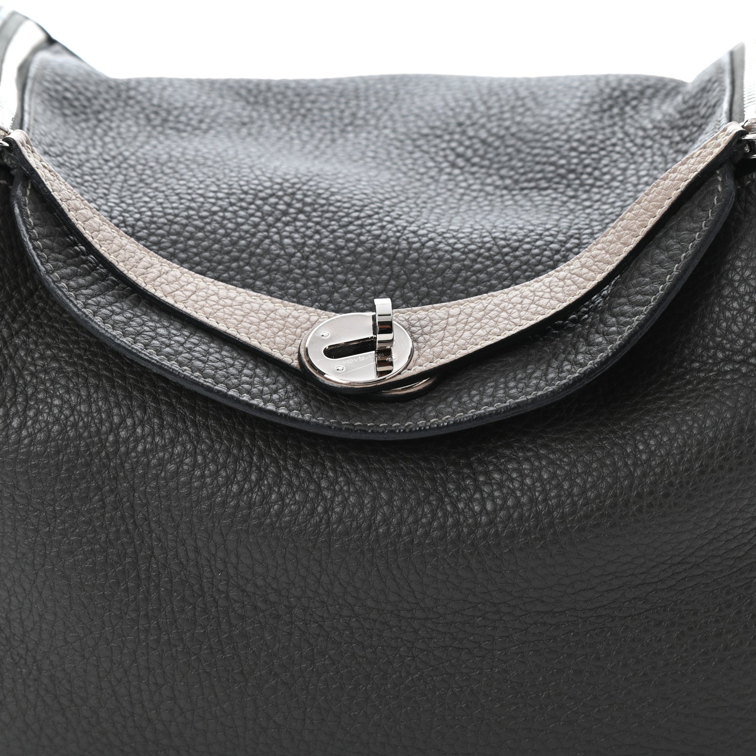 Hermes Taurillon Clemence Bi-Color Lindy 30 Graphite Gris Tourterelle 8 of 10
