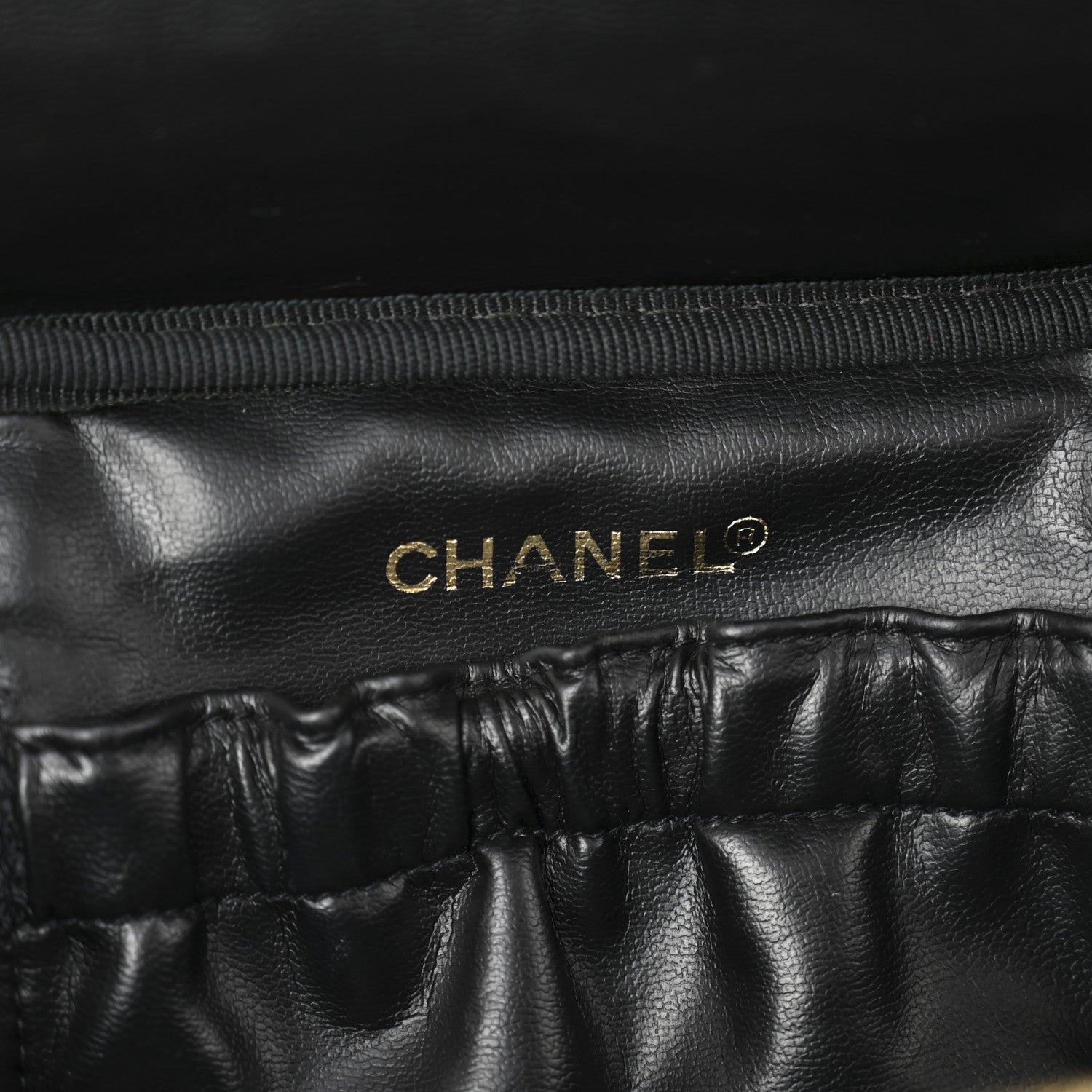 Chanel Lambskin Vanity Cosmetic Case Black 6 of 13
