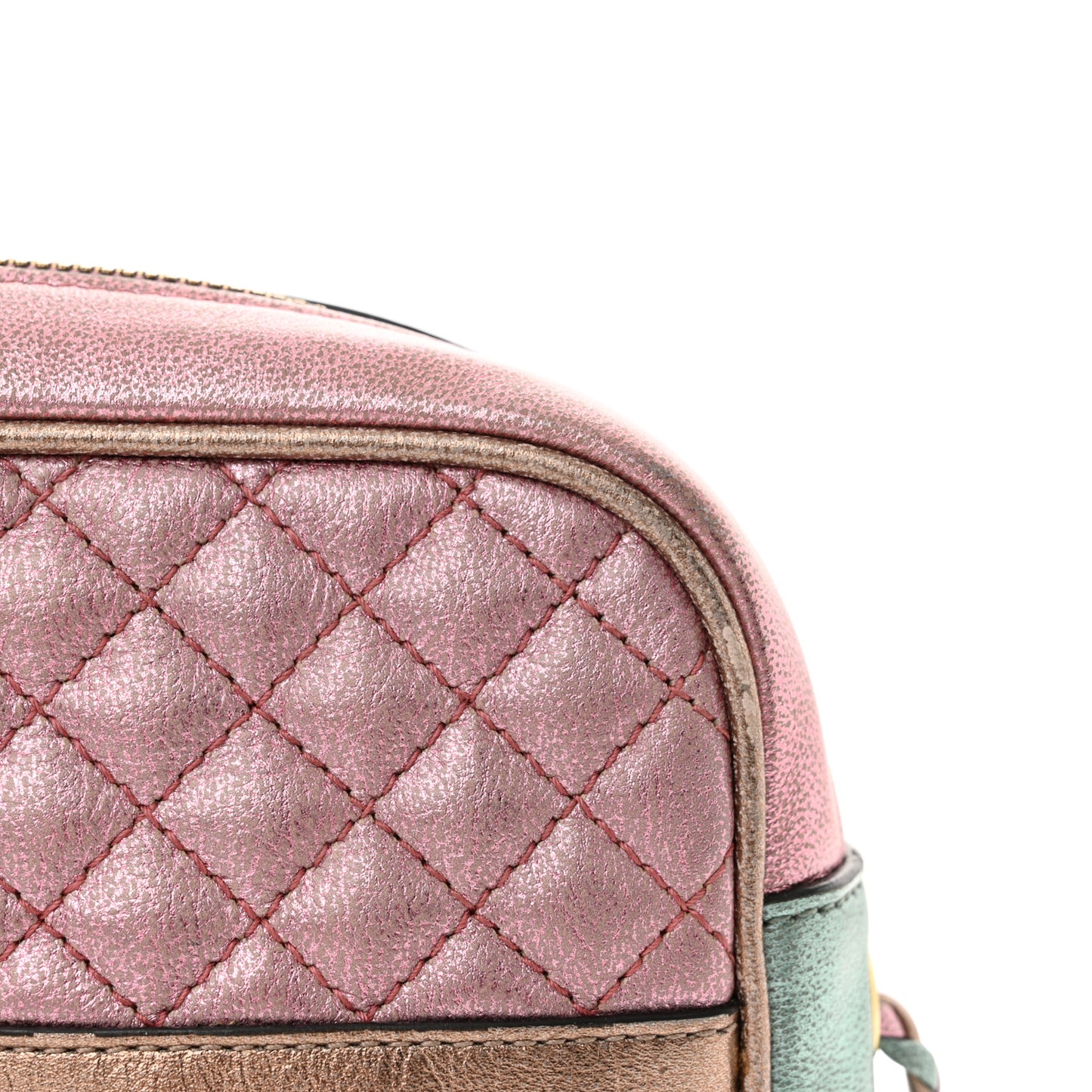 Laminated Nappa Trapuntata Small Zumi Shoulder Bag Rosa