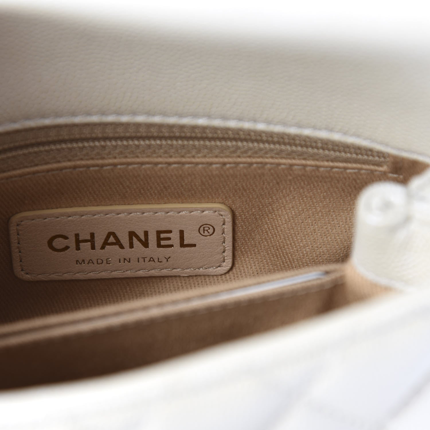 Chanel Iridescent Caviar Quilted Extra Mini Coco Handle Flap Ivory 8 of 11