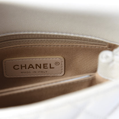 Chanel Iridescent Caviar Quilted Extra Mini Coco Handle Flap Ivory 8 of 11