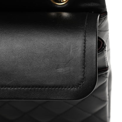 Chanel Lambskin Quilted Medium Double Flap Black 12 of 14