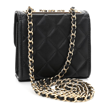 Chanel Lambskin Quilted Mini Trendy CC Chain Wallet Black 3 of 11