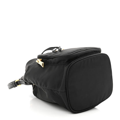 Prada Saffiano Tessuto Nylon Mini Bucket Crossbody Bag Black 4 of 11
