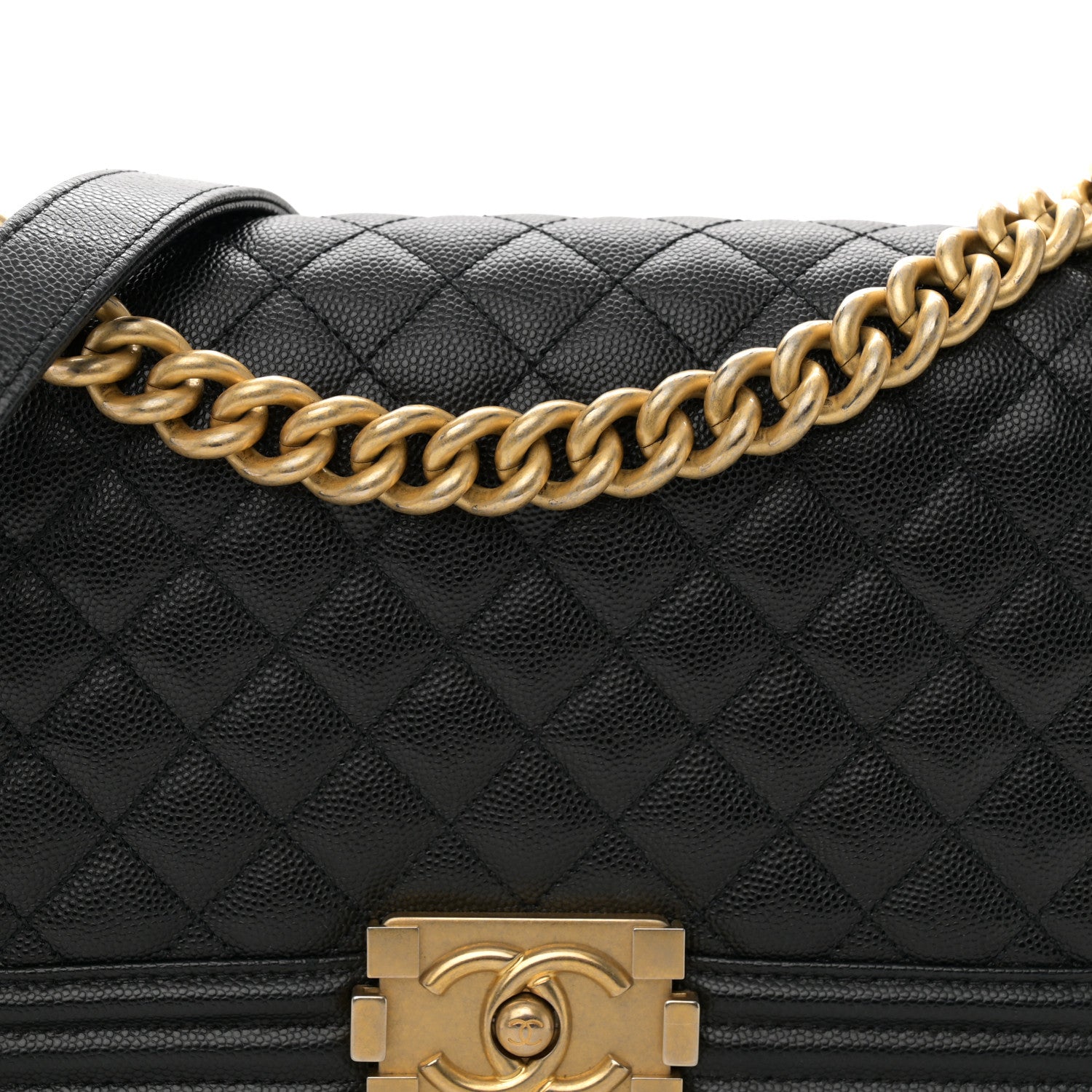 Chanel Caviar Quilted Medium Boy Flap Black 8 of 11
