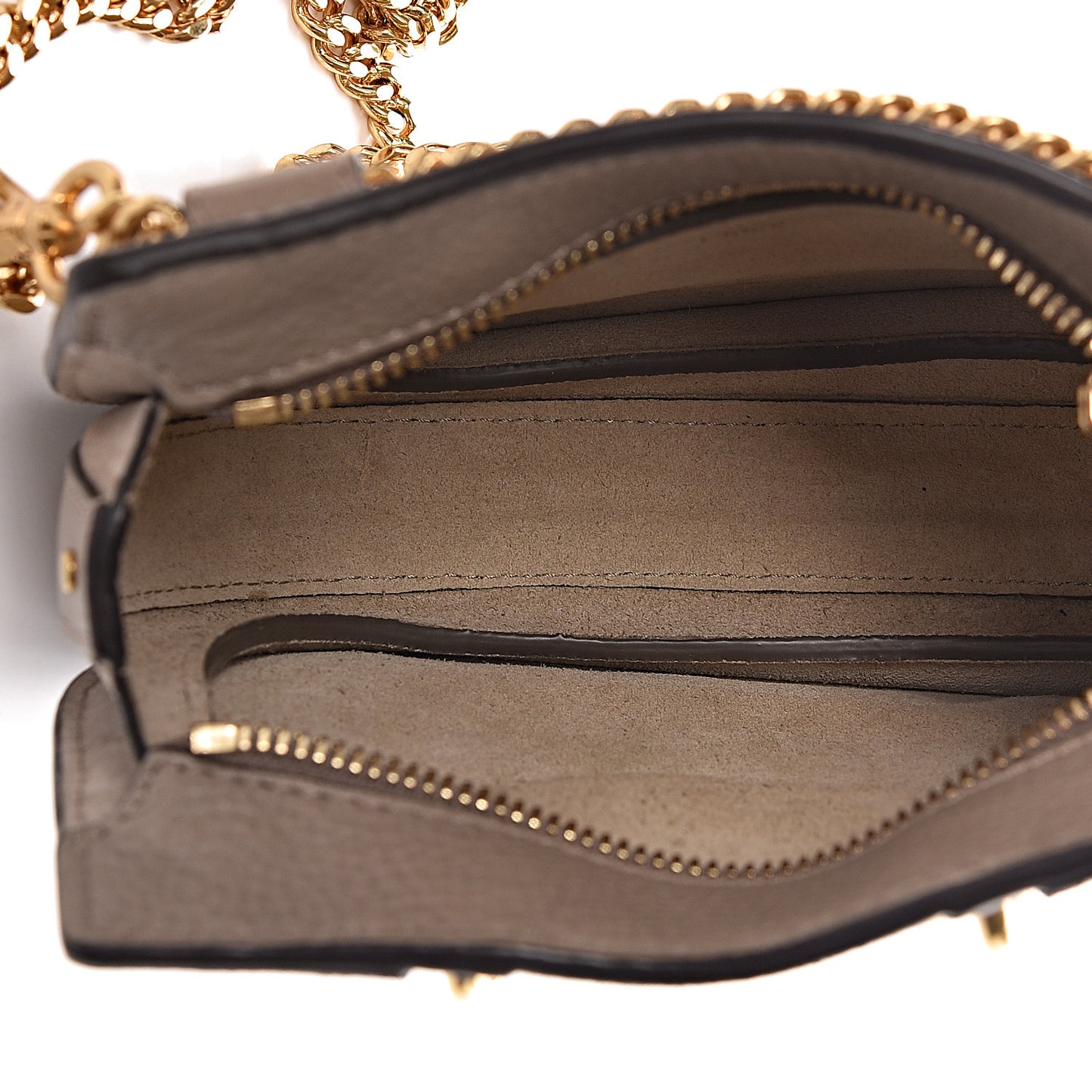 Calfskin Suede Mini Pixie Signature Belt Bag Motty Grey