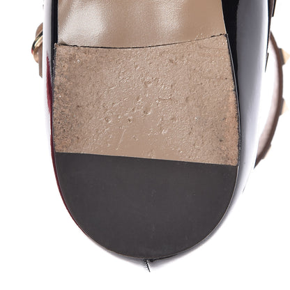 Valentino Garavani Patent Rockstud Cage Ballerina Flats 40.5 Black Poudre 12 of 15