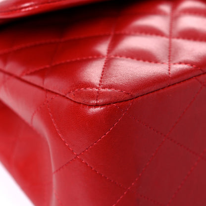 Chanel Lambskin Quilted Jumbo Double Flap Red 5 of 26