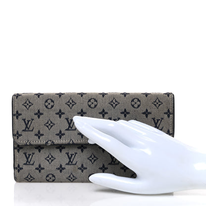 Louis Vuitton Mini Lin Sarah Wallet Navy 2 of 7