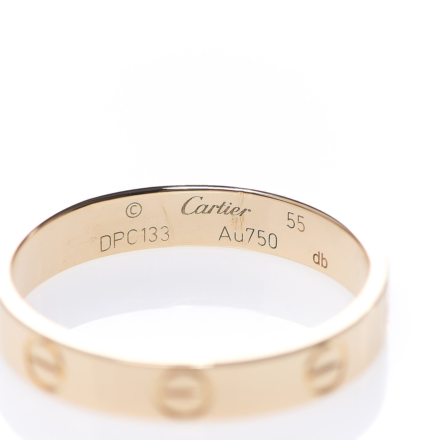 Cartier 18K Yellow Gold 3.5mm LOVE Wedding Band Ring 55 7.25 3 of 3