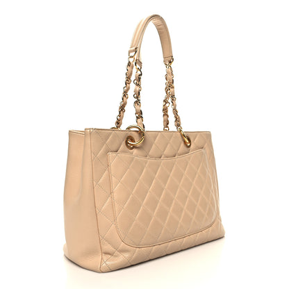 Chanel Caviar Quilted Grand Shopping Tote GST Beige Clair 3 of 16