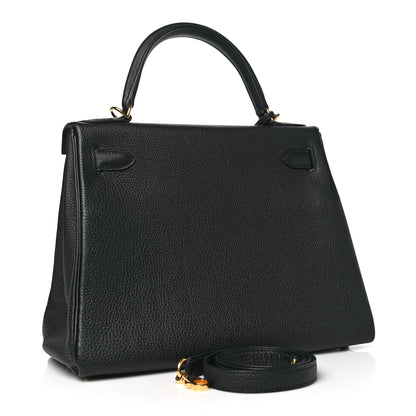 Hermes Togo Kelly Retourne 28 Black 3 of 10