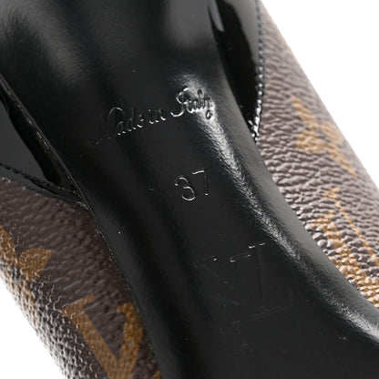 Louis Vuitton Monogram Cherie Pumps 37 Black 7 of 9