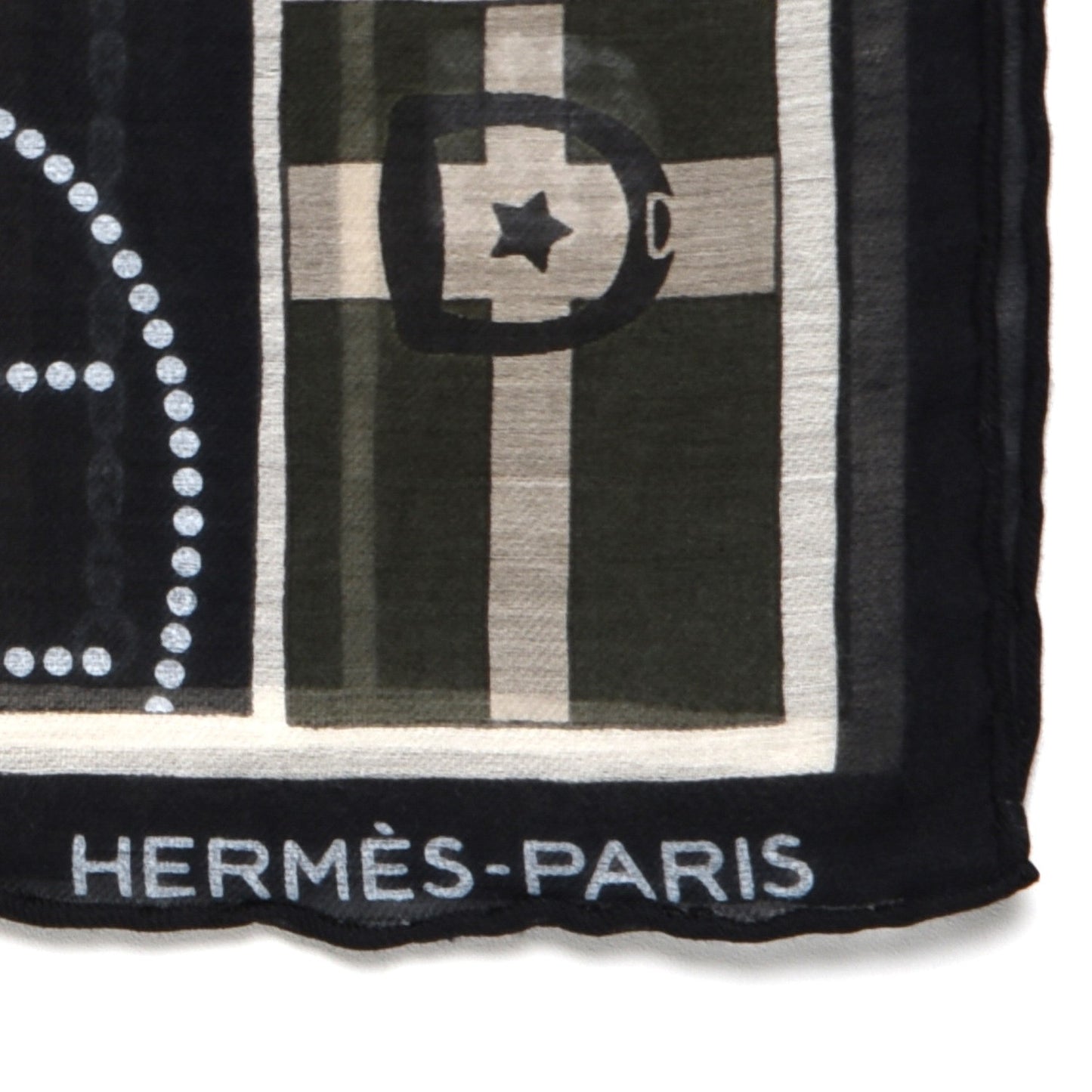 Cotton Silk en Voyage Stole Scarf Noir Vert De Gris Sepia