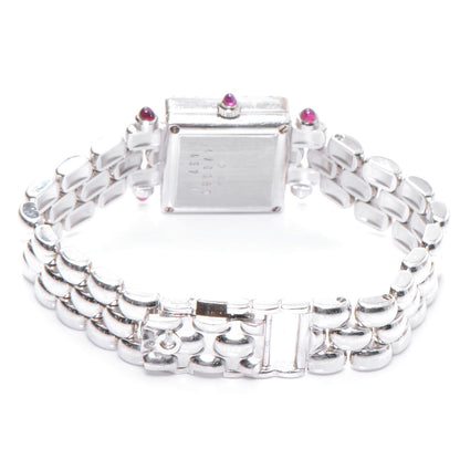 Chopard 18K White Gold Diamond Pave Bezel 17mm Happy Diamonds Quartz Watch 3 of 6