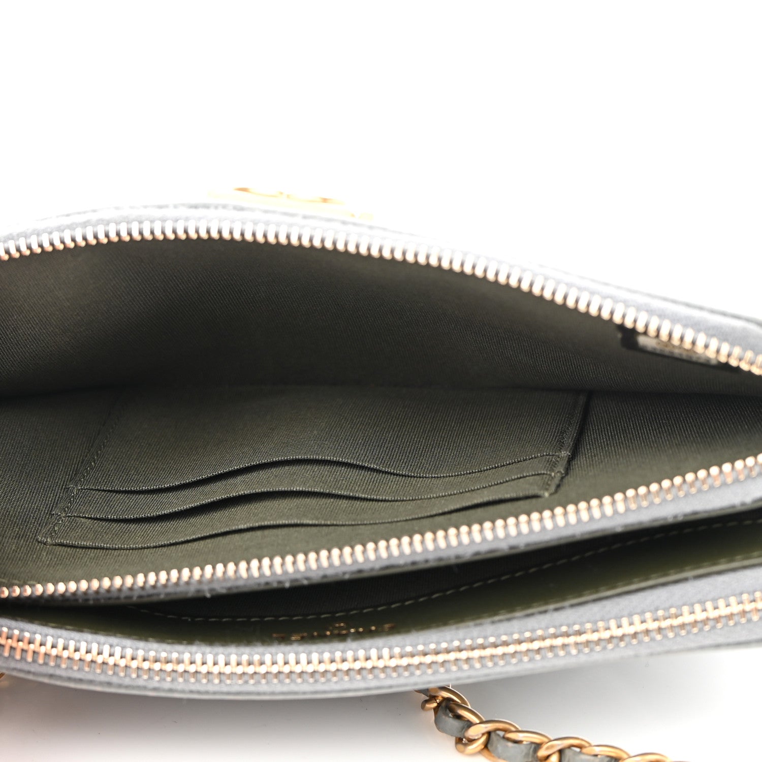 Chanel Caviar Quilted Small Boy Clutch With Chain Grey 6 of 18