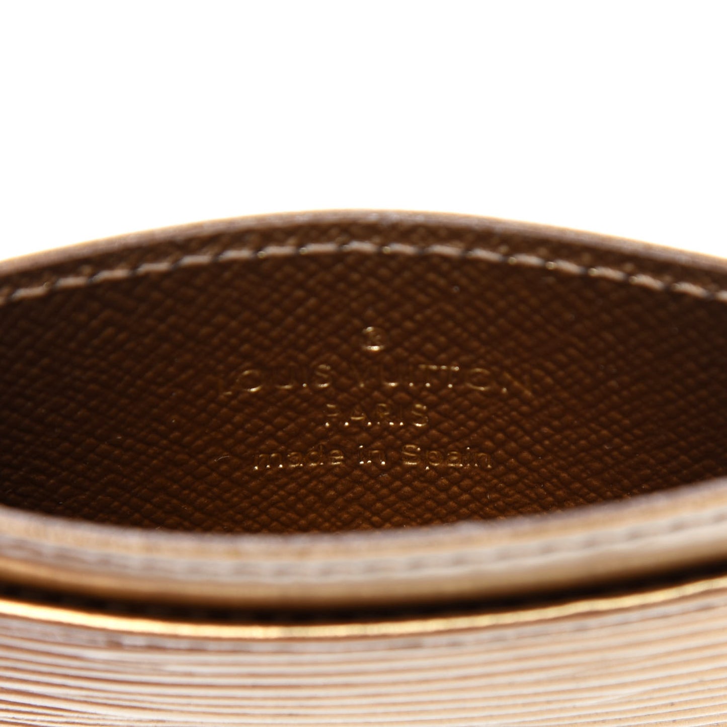 Epi Card Holder Gold