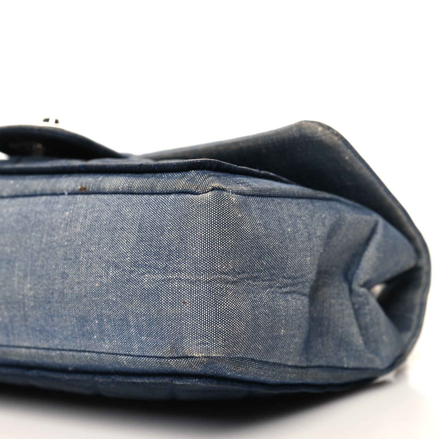 Chanel Denim Quilted Medium Graphic Flap Light Blue 10 of 13