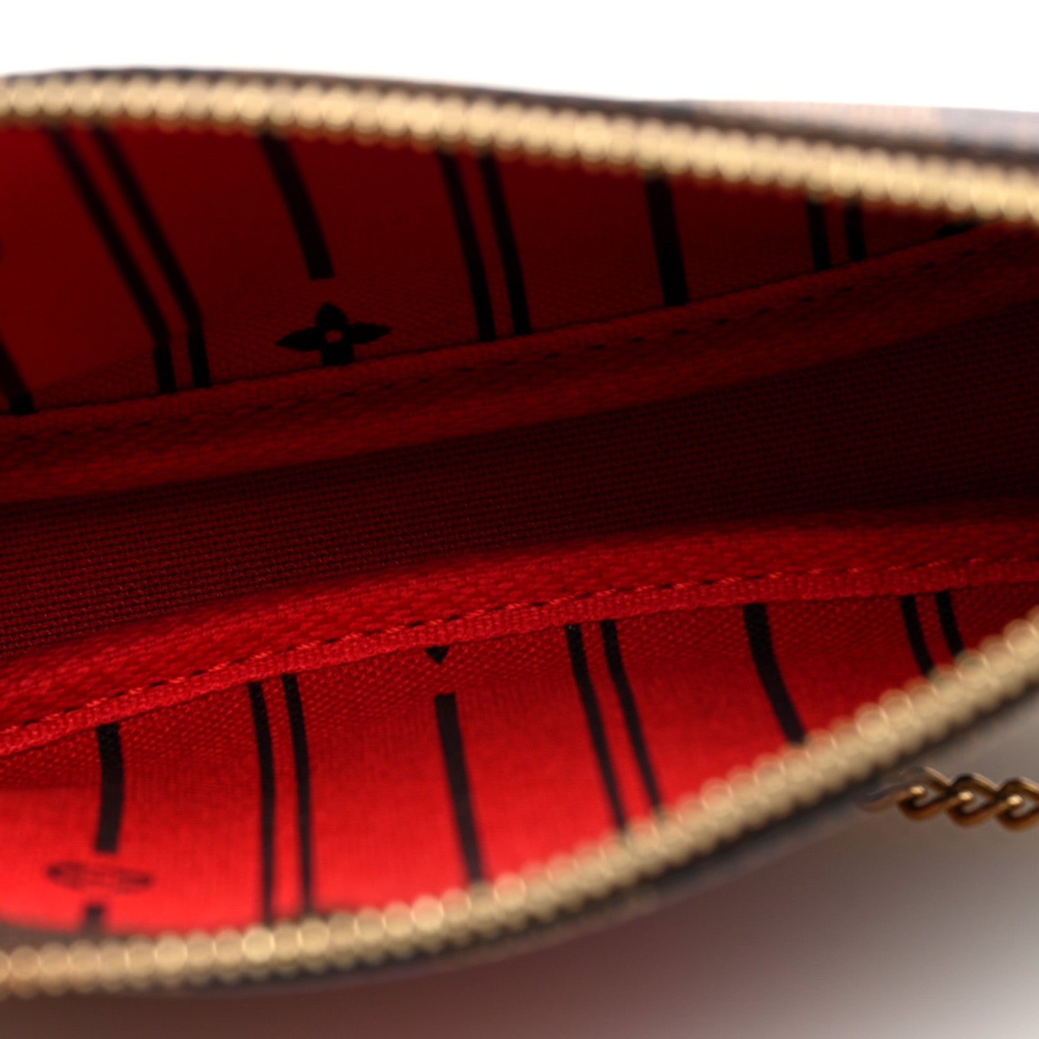 Louis Vuitton Damier Ebene Complice Trunks and Bags Mini Pochette Accessories Red 5 of 9