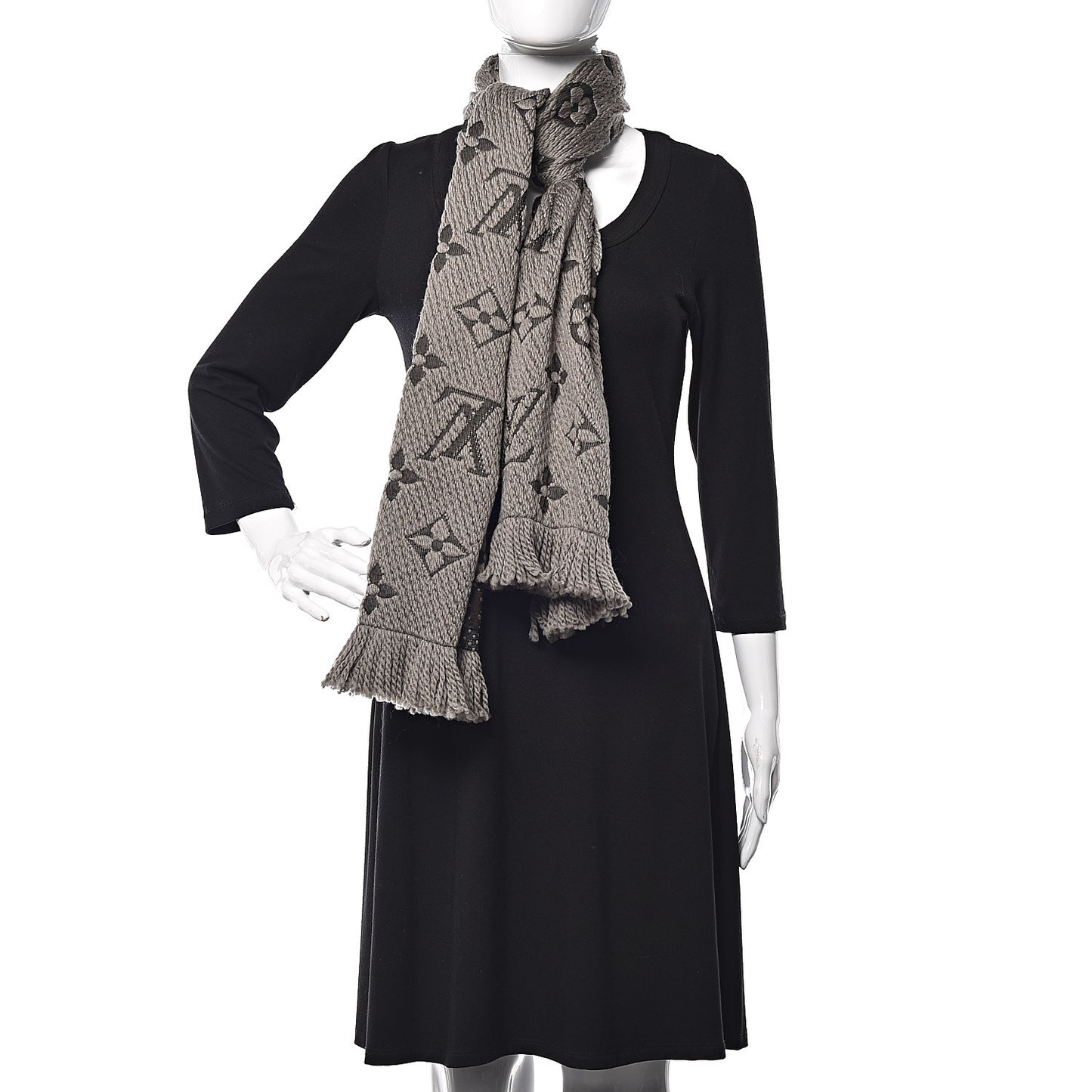 Wool Silk Logomania Scarf Verone