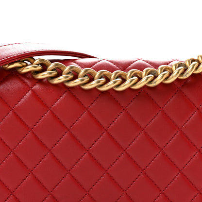 Chanel Calfskin Quilted Medium Boy Flap Red 8 of 13