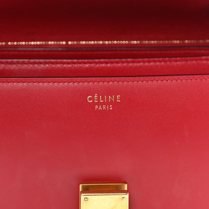 Celine Box Calfskin Medium Classic Box Flap Bag Red 6 of 11