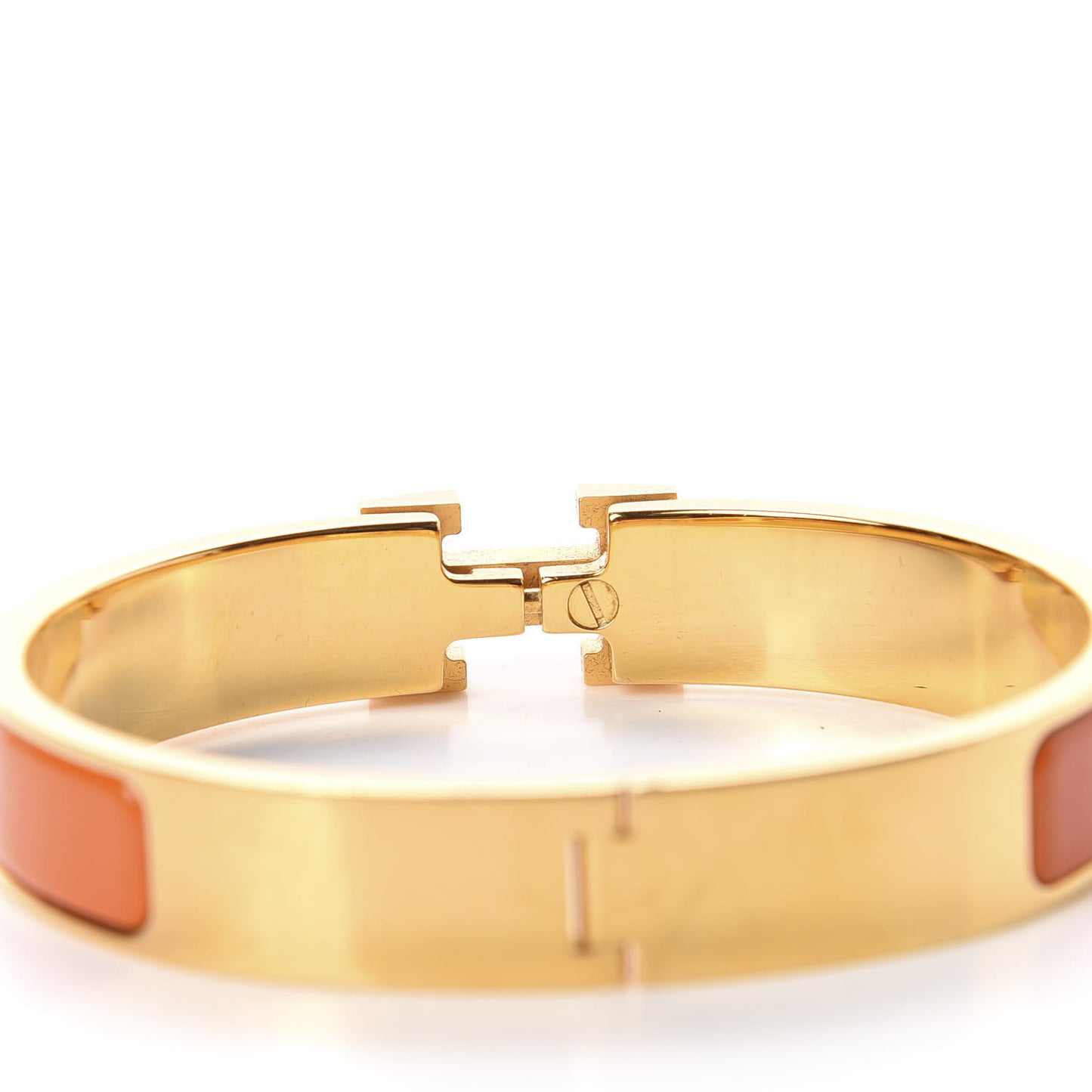 Enamel Narrow Clic Clac H Bracelet GM Orange