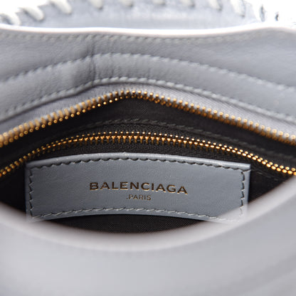 Balenciaga Chevre Gold Metallic Edge Hardware Mini City Bleu Acier 8 of 10
