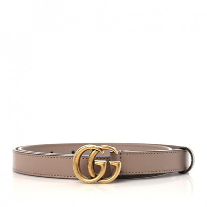 Gucci Calfskin Double G 20mm Belt 80 32 Porcelain Rose 1 of 5