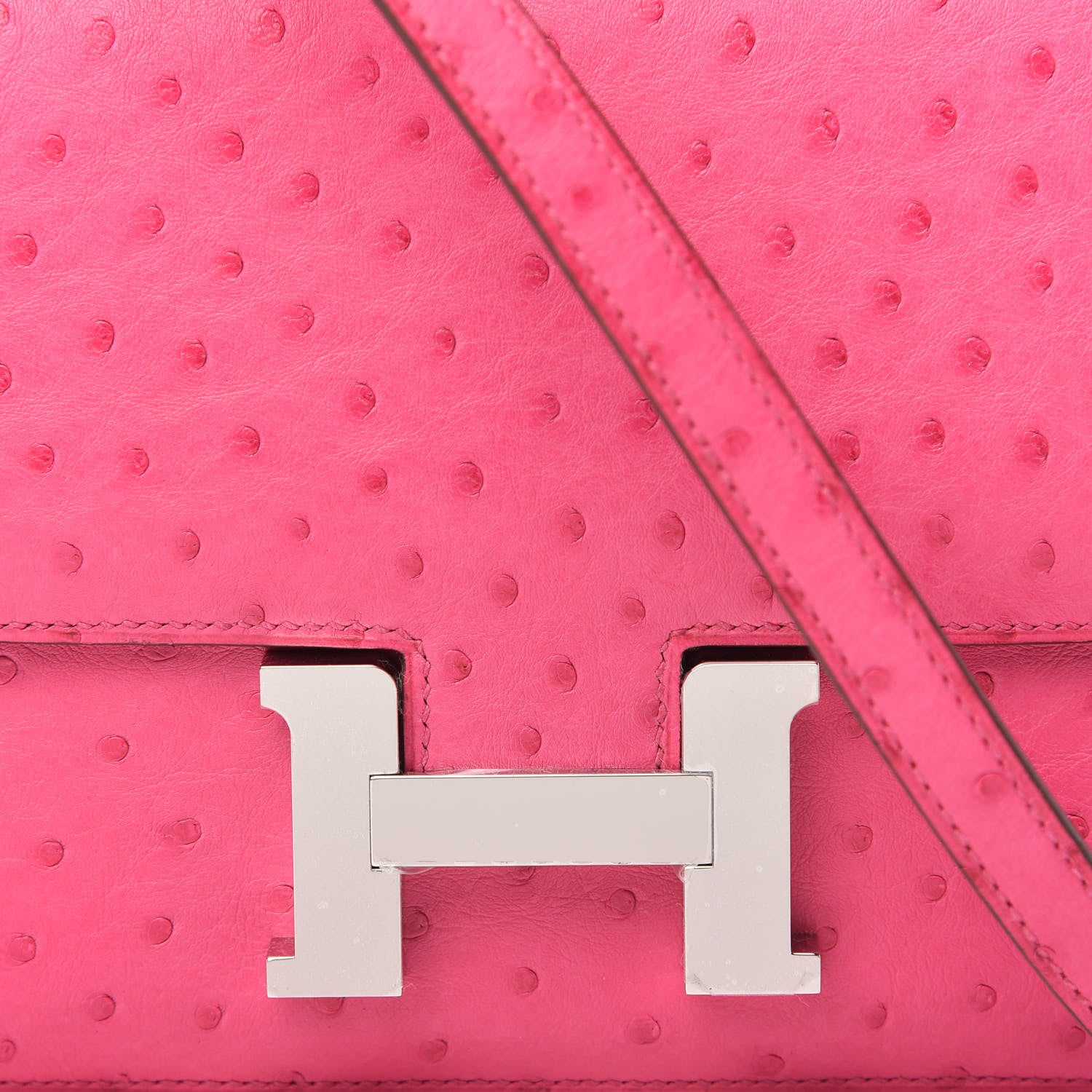 Hermes Ostrich Constance 18 Rose Tyrien 10 of 11