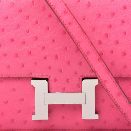 Hermes Ostrich Constance 18 Rose Tyrien 10 of 11