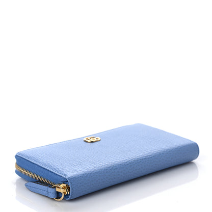 Gucci Dollar Calfskin GG Marmont Zip Around Wallet Clear Sky Blue 4 of 6