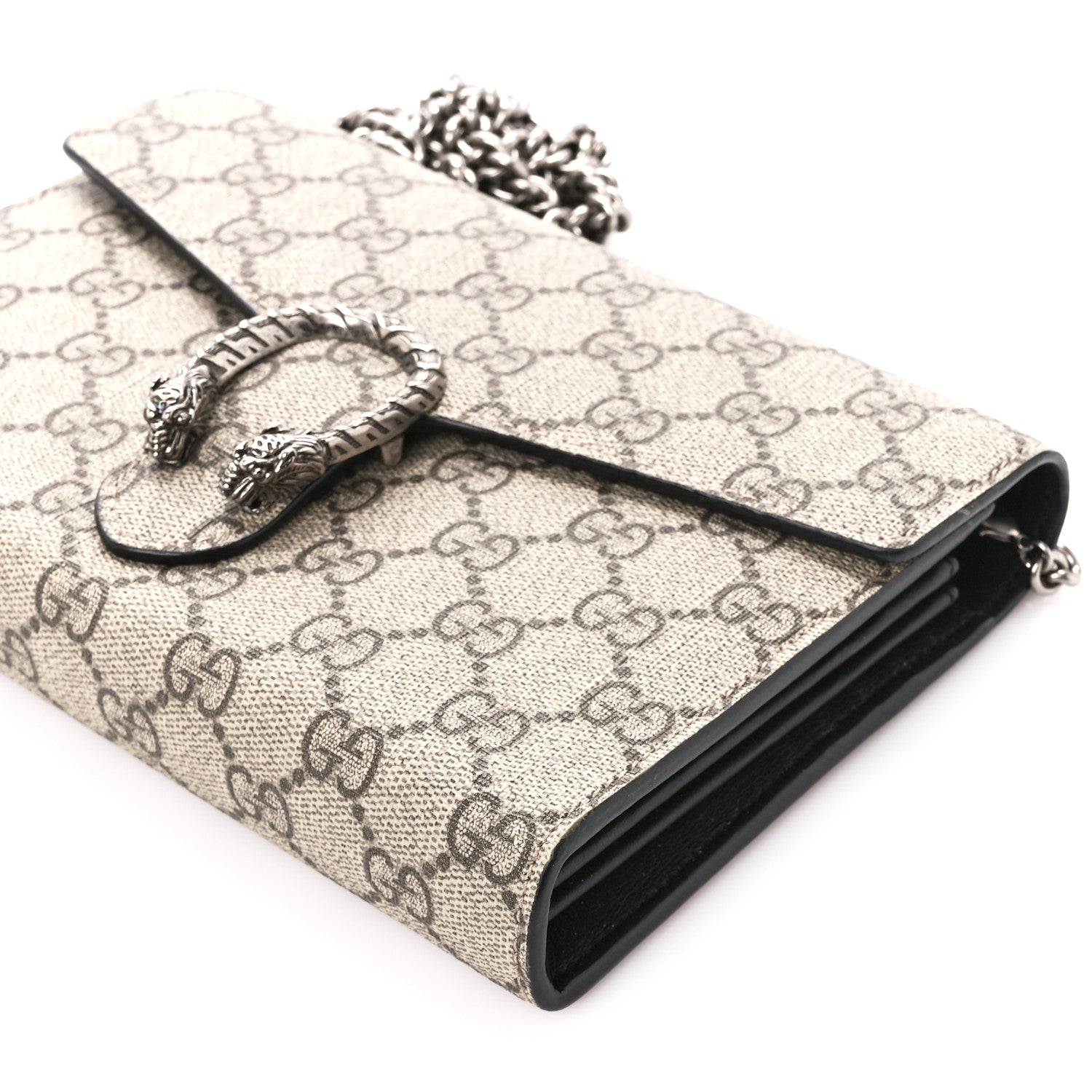 Gucci GG Supreme Monogram Mini Dionysus Chain Wallet Beige Black 10 of 10