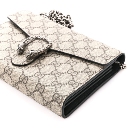 Gucci GG Supreme Monogram Mini Dionysus Chain Wallet Beige Black 10 of 10