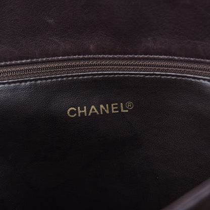 Chanel Suede Quilted Tote Bag Brown 8 of 17