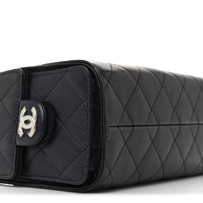 Chanel Metallic Caviar Quilted Mini Chanel 25 Handbag Dark Blue 9 of 11