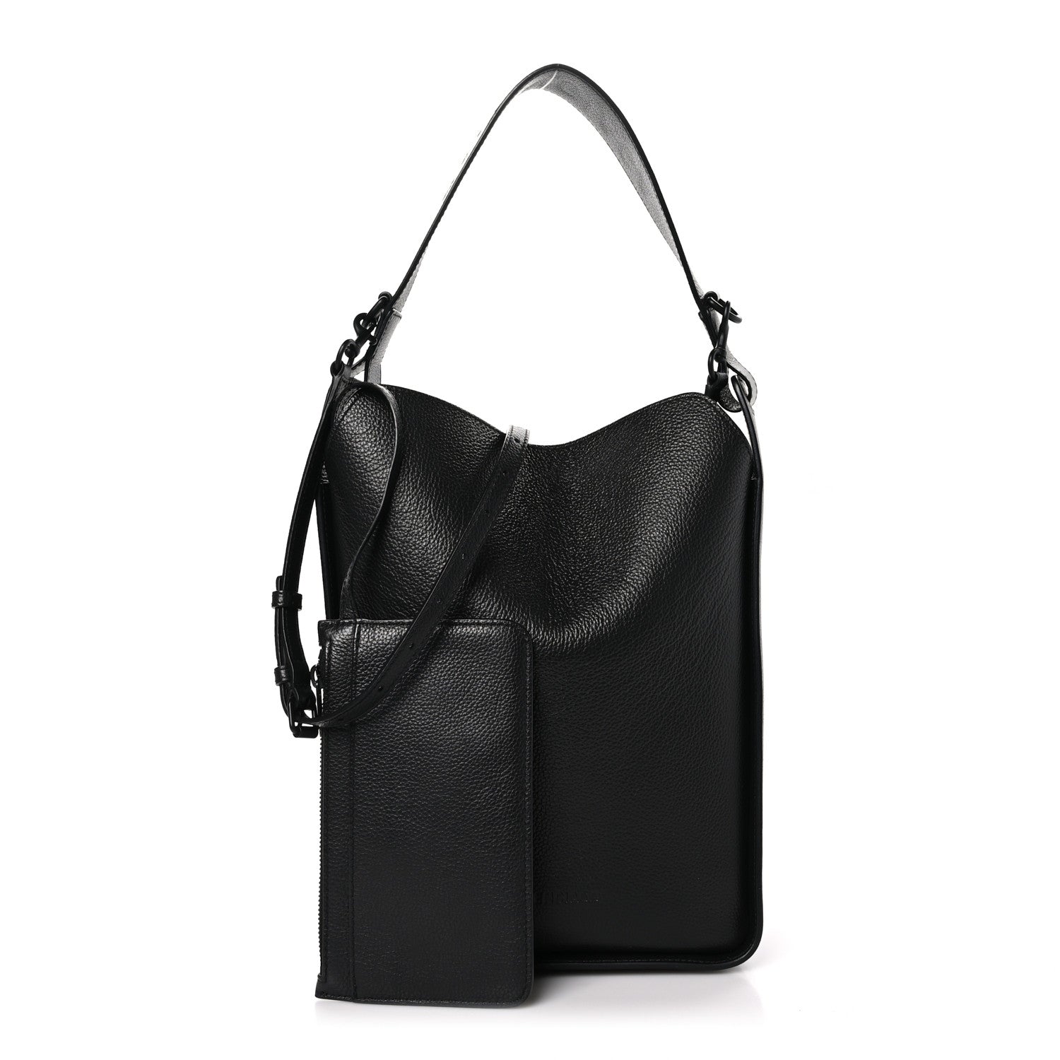Balenciaga Calfskin Logo Embossed Small Tool 2.0 North-South Tote Black 2 of 9
