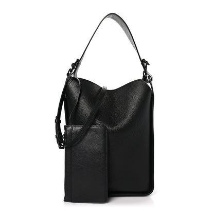 Balenciaga Calfskin Logo Embossed Small Tool 2.0 North-South Tote Black 2 of 9