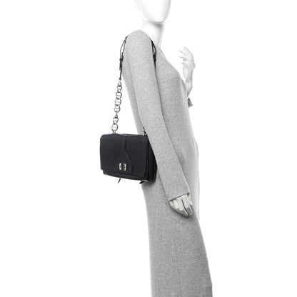Prada Vitello Soft Chain Flap Bag Black 2 of 10