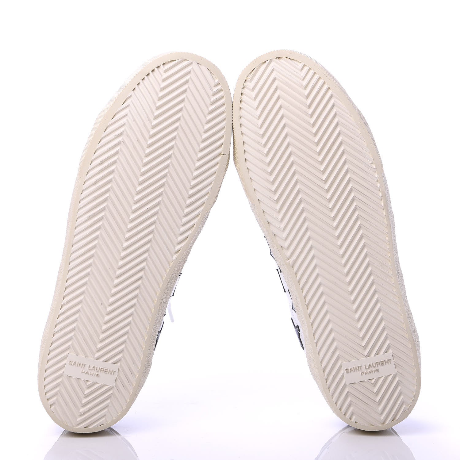 Saint Laurent Calfskin Star Court Sneakers 39 White Black 5 of 10