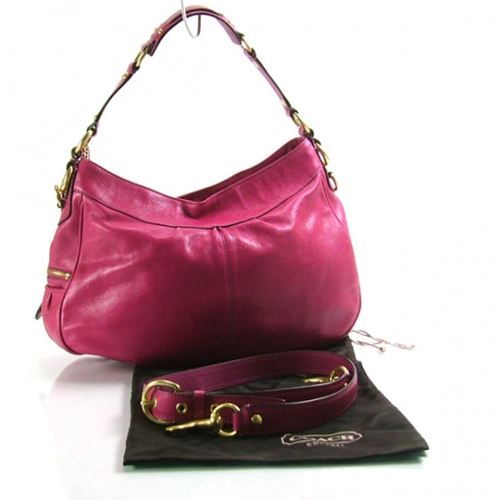 FASHIONPHILE COACHLeatherMadisonShoulderBagFuchsia 4 of 12
