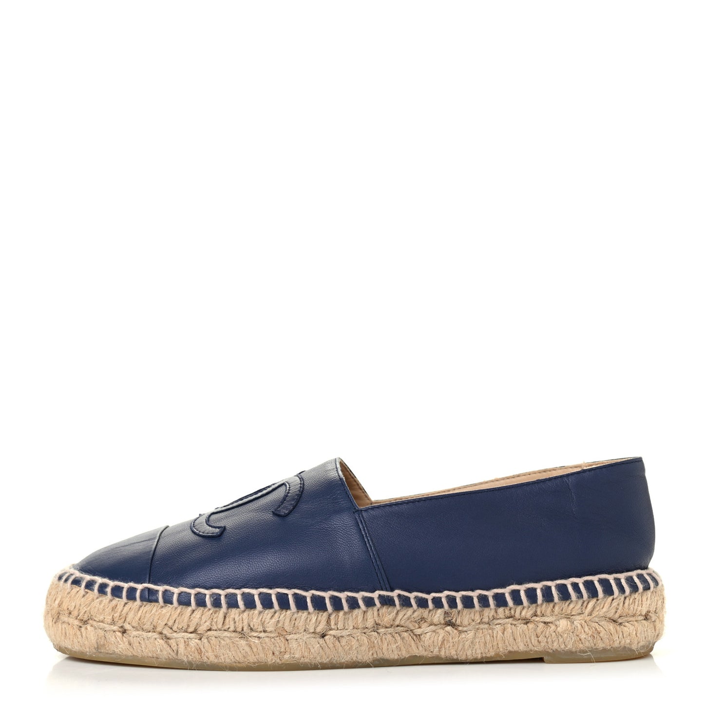 Lambskin CC Espadrilles 36 Dark Navy