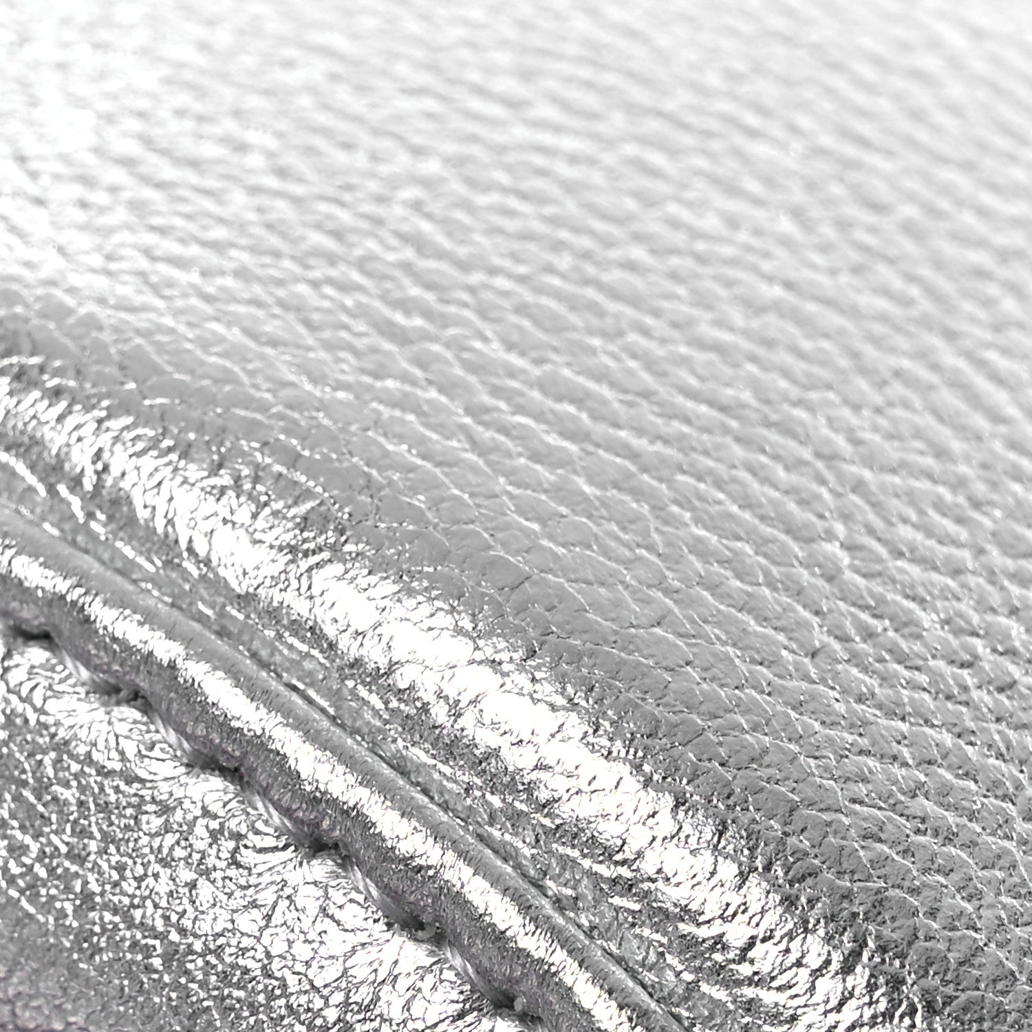 Chanel Metallic Lambskin Quilted Chanel 19 Round Clutch With Chain Silver 12 of 12