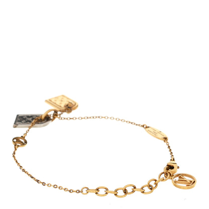 Louis Vuitton Brass Nanogram Bracelet Silver Gold 3 of 5