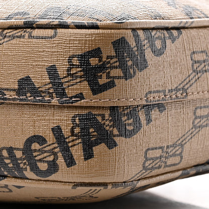 Balenciaga Coated Canvas BB Monogram Allover Logo Medium Signature Camera Bag Beige Brown Black 10 of 10