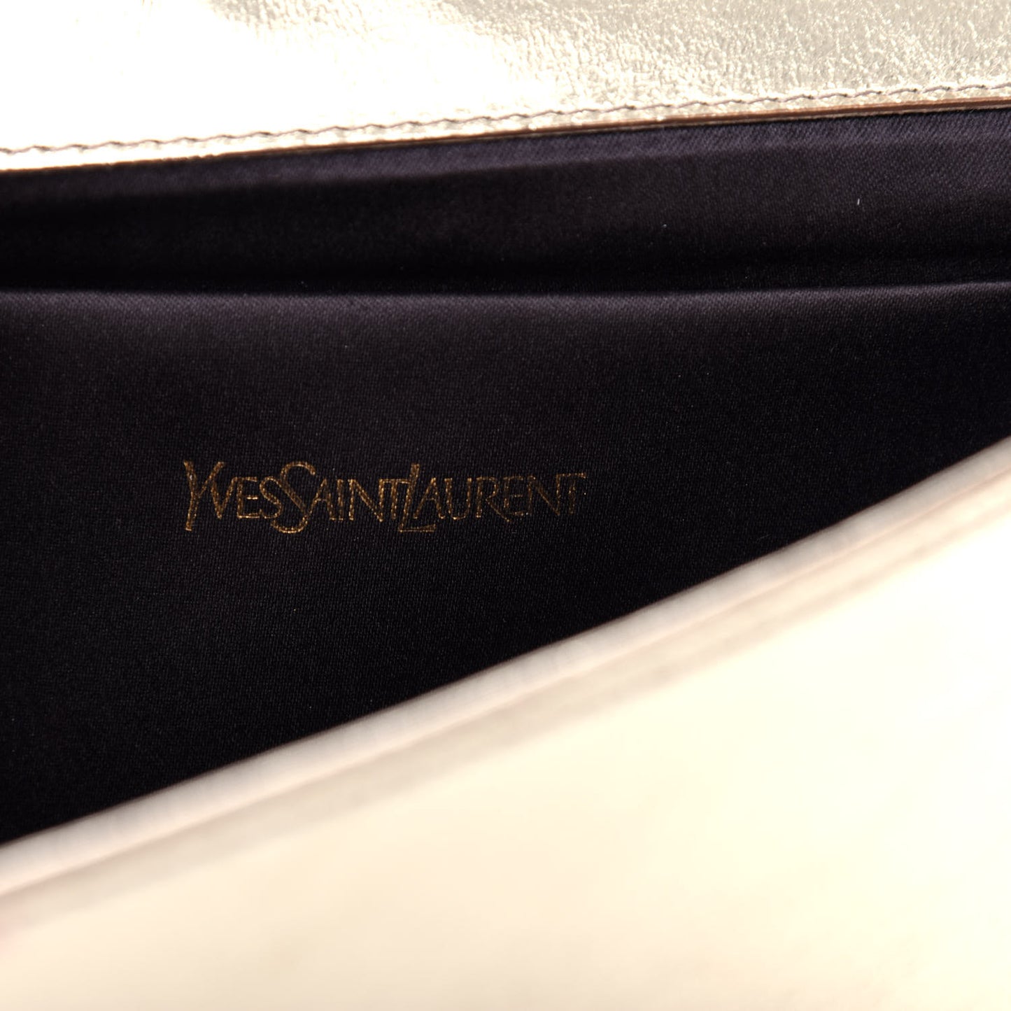 Metallic Calfskin Monogram Large Belle De Jour Clutch Gold