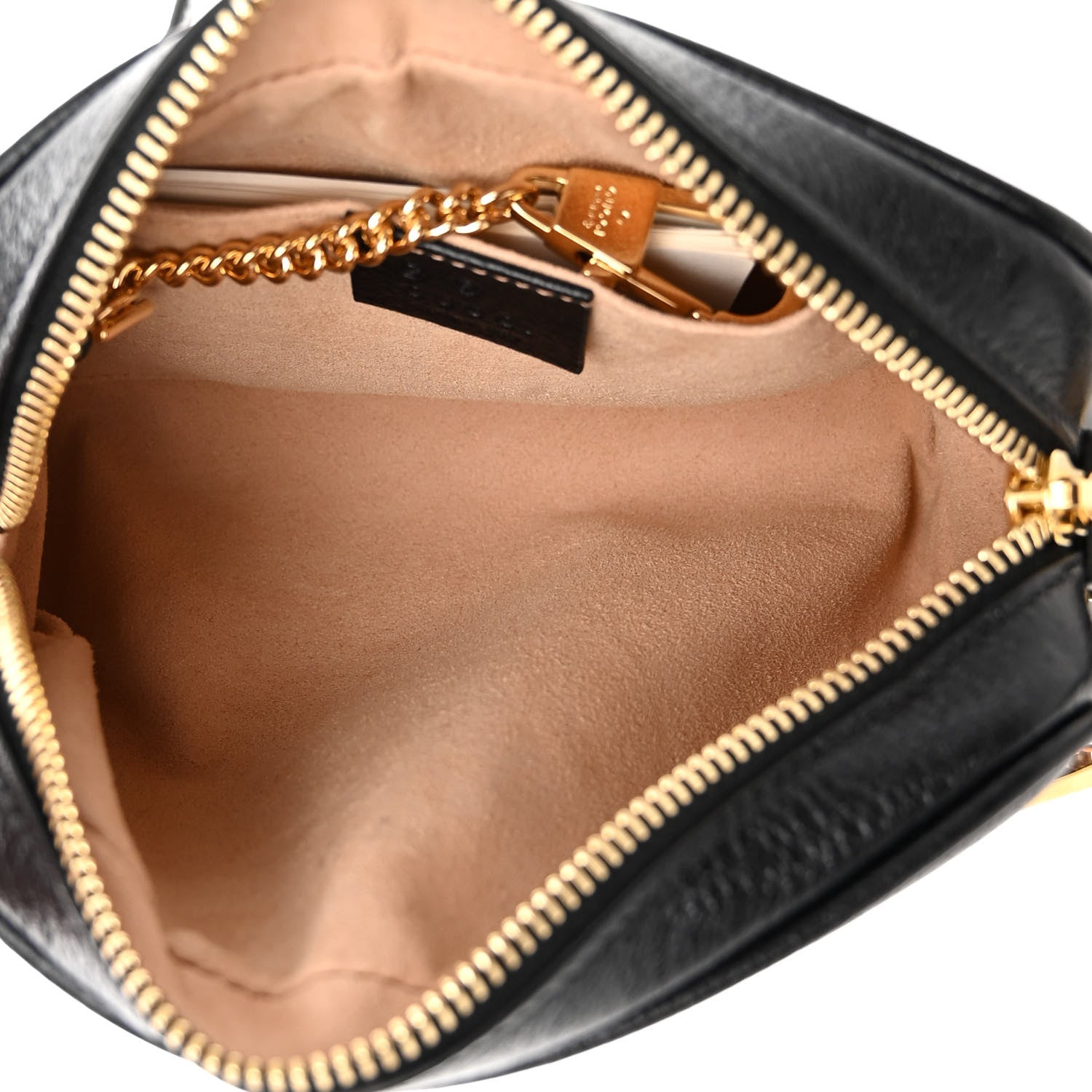 Gucci Calfskin Web Mini Ophidia Shoulder Bag Black 5 of 10